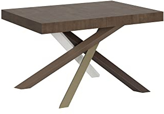 Tisch Volantis Multicolor 4/C ausziehbar 90 x 130 cm lang 234 Nussbaum Tischplatte, Gestell 4/C Farbblockiert