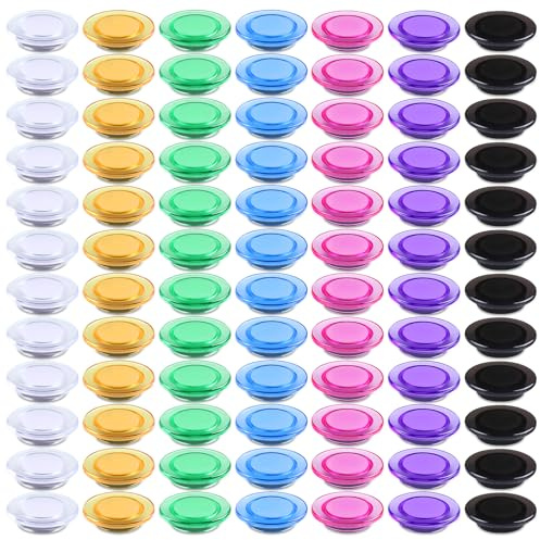 ZDZBLX Calamite Frigorifero, 84 Pezzi 7 Colori Calamite Potenti, Colorate Calamite Piccole Rotonde Calamita, Calamite per Lavagna Magnetica, Magneti Frigo Magnete Trasparente, per Frigo,Lavagne Bianca