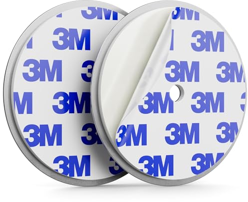 deleyCON Support Magnétique pour Détecteurs de Fumée Support Magnétique Détecteur D'incendie Support Magnétique Autocollant Surface Adhésive et Trou de Perçage 65 mm de Diamètre