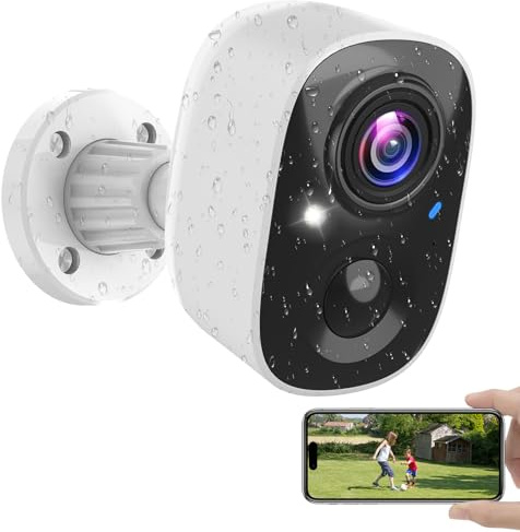 Vicohome Security Cameras Wireless Outdoor, 2K Battery Powered WiFi Cameras for Home Security with AI Motion Detection, Spotlight Color Night Vision, IP66 Weatherproof 2-Way Talk Siren Alarm, 2 Pack