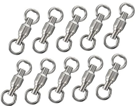 Supvox 20St Achtstelliger Ringverbinder Angelstecker Edelstahl Rollwirbel Angeln Fishing Tackle Fishing Accessories Angelwirbel angehen Angelzubehör schnelle Geschwindigkeit Lager