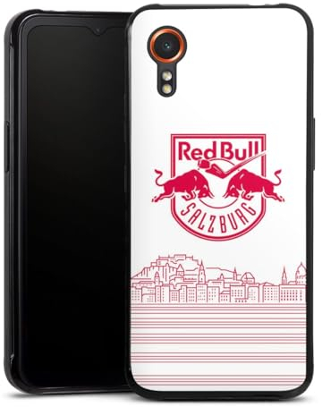 Silikon Hülle kompatibel mit Samsung Galaxy Xcover7 Case schwarz Handyhülle Eishockey Skyline EC Red Bull Salzburg