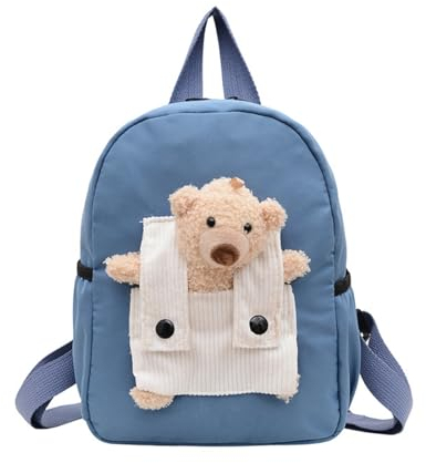 Gyaimxfu Personalisierter Kinder-Rucksack für Jungen und Mädchen,Süße Kleiner Bär-Schultaschen für Mädchen,Freizeitrucksack für Kinder Kita Kindergarten Geschenke für Kinder