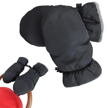 Poussette en toison Mouff de main, chauffage des mains d'hiver | Landau de pram mange avec une doublure du vent, un intérieur thermique doux, une fixation clichée facile, des gants de poussette Pram |