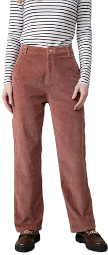 Lily & Me Strachan Stretch Cord Wide Leg Trouser - Antique Rose - Size 18 Regular