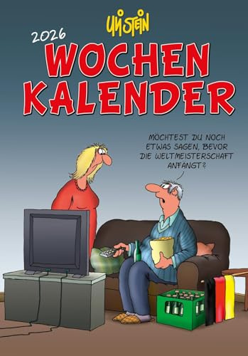Uli Stein Wochenkalender 2026: Taschenkalender mit Spiralbindung und Gummiband