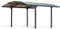 Canopia by Palram Pavillon wasserdicht Tucson 4300 Gartenpavillon stabil und Winterfest 3.6x4.4 m Alu Grau