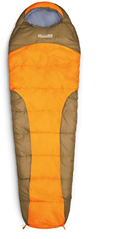 Lumaland Saco de Dormir para Exteriores, 230 x 80 cm, Incluye Bolsa de Almacenamiento, 50 x 25 cm, Color Naranja