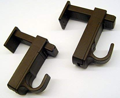 Supporto per Bastoni per tende, Morsetto per Cafe della casa e vitages tangen (1pair), in marrone