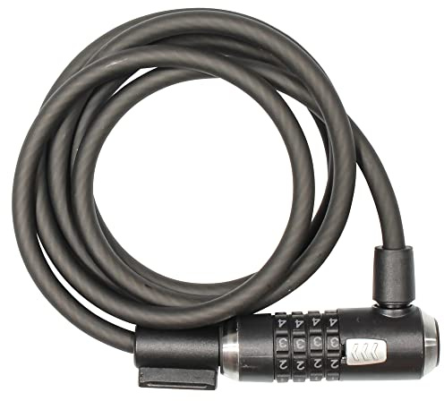 Kryptonite KryptoFlex Bike Lock Cable, 6FT Long 10mm Thick Heavy Duty Braided Steel Cable Anti-Theft Security Lock for Outdoor Equipment, Combination/Key Bike Lock