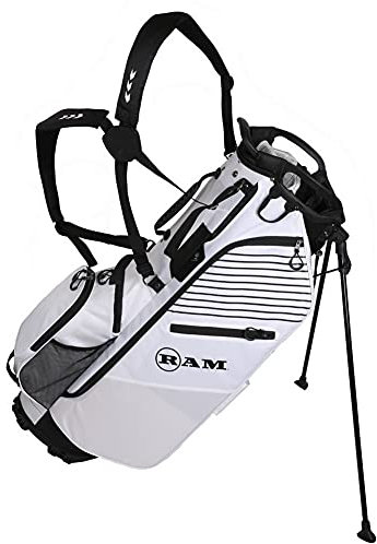 Ram Golf FX 14 Divider Stand Carry Bag, White