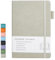Notizbuch Dotted A5, Hardcover Dotted Journal mit Premium 100 GSM Dickes Papier, 192 Seiten, Innentasche, Elastisch Gebändert, Kunstledereinband, 14,5x21,3 cm (Grau)