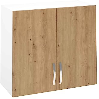 HOGAR24 ES - Mueble Alto de Cocina para Colgar 2 Puertas Color Roble Albar, Medidas: 70 x 80 x 33 cm