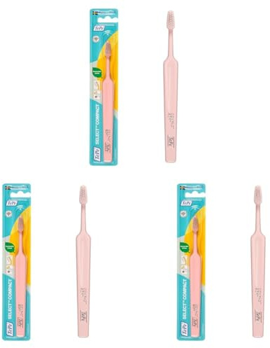 TePe Select - Compact Cepillo de dientes suave, manual para adultos, disponible en distintas texturas, colores surtidos (Paquete de 3)
