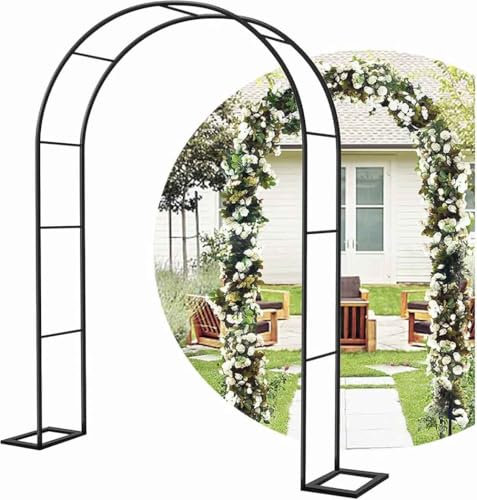 WCQSYY Arco De Jardin para Plantas Arco De Hierro Forjado para Plantas Trepadoras Arco De Rosales para Plantas Trepadoras,Blanca,W1.8M*H2.2M