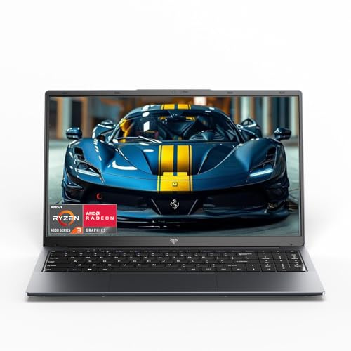 Tivique 15.6 FHD Laptop with AMD Ryzen 4300U (Processor up to 3.70 GHz) | 4C/8T - 16GB RAM DDR4*2 + 512GB M.2 SSD Laptops Computer, 1080P,HDMI, BT5.2, USB3.2, Type-C,Dual Speakers,65W Adapter, WiFi 5