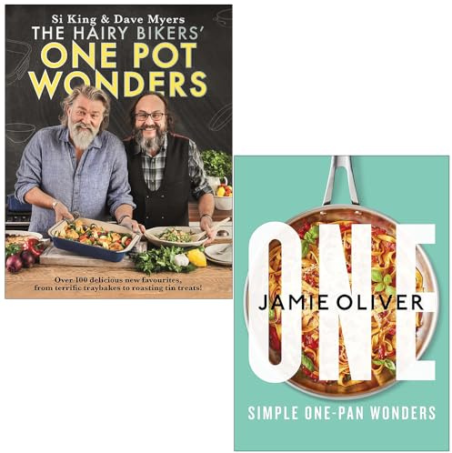 The Hairy Bikers One Pot Wonders By Hairy Bikers & One Simple One-Pan Wonders By Jamie Oliver 2 Books Collection Set