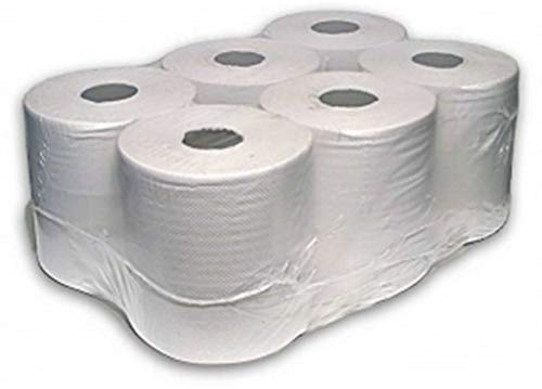 12 rolls x White Centrefeed Embossed 2ply Paper Towel