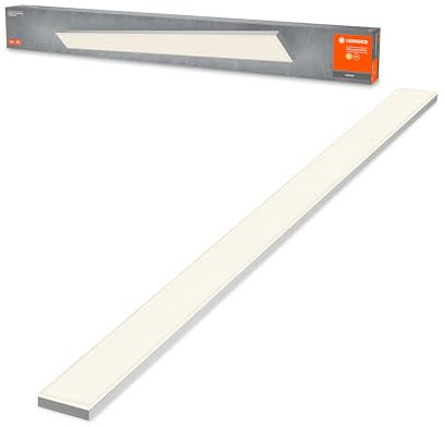 LEDVANCE Wand-und Deckenleuchte, Rahmenlose Panel Leuchte für Innen, Warmweiß (3000K), 35W, 1200mm x 100mm, PLANON FRAMELESS, 4058075470699, 120cm x 10cm