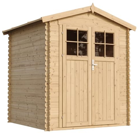 Abri de Jardin en Bois - Stockage extérieur I186xL196xH218 cm/ 2,82 m2 Petit abri à Outils, Local à vélos - TIMBELA M320F