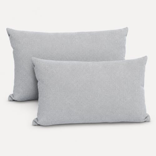 Formalind - 2er Set Sofakissen 50x30cm - 2 Sofa-Kissen mit Füllung und Bezug. Bequeme Couchkissen mit abnehmbaren und waschbaren Bezügen. Weiche Sofakissen im 2er Set. Hellgrau