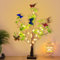 Schmetterling LED Baum Lichter, LED Lichterbaum, Baum Licht Warmweiß Verstellbare Äste, 24 LED Baum Lampe Dekobaum Belichtet Baumbeleuchtung Innen Deko,USB/Batteriebetrieben (Schmetterling Stil 3)