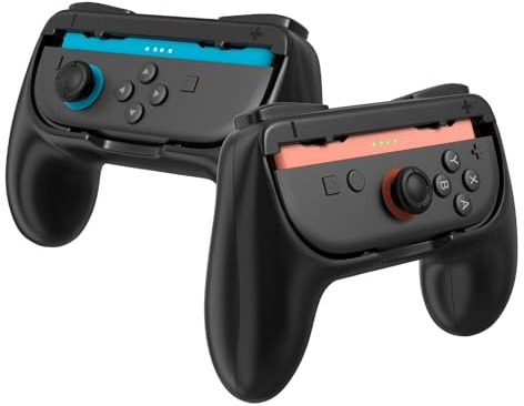 Tixlux 2 Pack Controller Grips för JoyCon Kompatibel med Nintendo Switch 2, Ergonomiska komforthandtagshållare för Joy Con-kontroller, Responsiva SL/SR-knappar, Halkskyddad