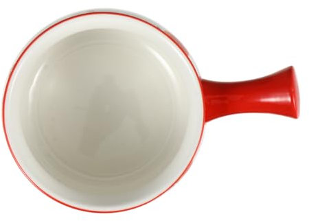 POPETPOP 1pezzi Pentolino Ceramica Chic Per Latte e Zuppe Per Cucina e Colazione Con Manico Ergonomico e Design Elegante Per Pasti Per Famiglie