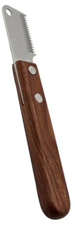 Yardwe Peine De Cuchillo Desplumador para Mascotas Rastrillo De Acero Inoxidable para Perros Cepillo Desenredante para Pelo Suelto Herramienta De para Mascotas Casa