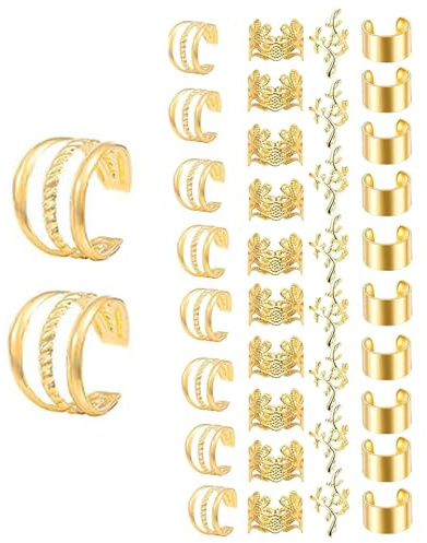 Lot De 40 Pinces Bijoux Cheveux Tresse, Accessoires Et Pinces À Cheveux Réglables En Métal, Anneaux Décoratifs Tendance, Accessoires Pour Dreadlocks Pour Filles Et Garçons (Or)