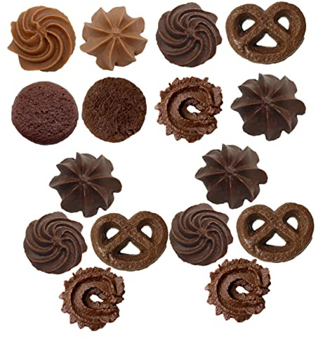 Supvox Lot de 16 biscuits artificiels réalistes pour la photographie, la boulangerie et la décoration de la maison - Accessoires de dessert détaillés pour la cuisine, les fêtes et le magasin