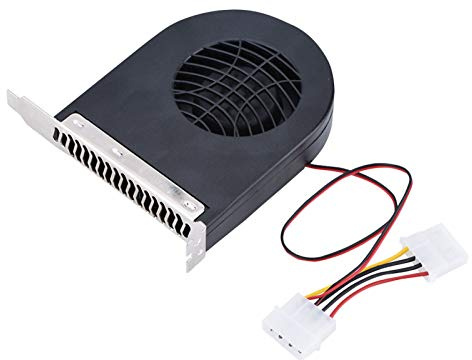 Ejoyous Ventola per Alloggiamento della Ventola per PC Ventola di Scarico di Scarico da 80 Mm Fel Ad Alte Prestazioni con Connettore di Alimentazione 4p per Schede Grafiche e Slot PCI
