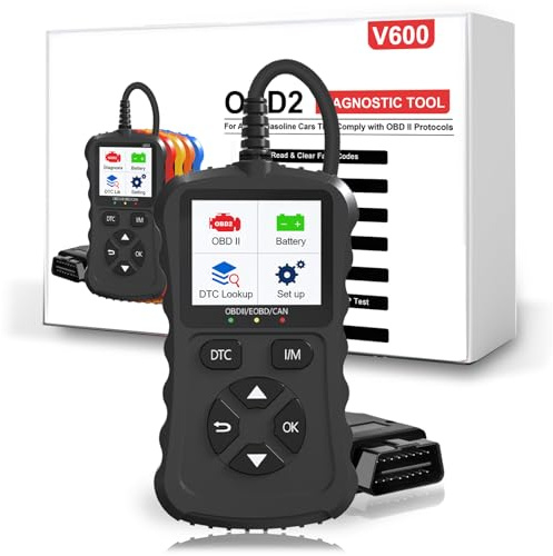 iKiKin OBD2 Scanner Code Reader Car Diagnostic Device Automatic Error Code Reader for All OBD II/EOBD Vehicles, Diagnostic Tool with Error Memory Reading（Black）