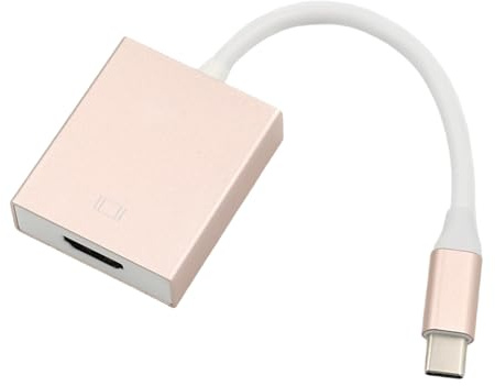 Kfwfuaee Adaptateur USB C vers HDMI résolution 4K pour ordinateur portable, tablette, smartphone, projection vers écrans externes ou téléviseurs, câble adaptateur HDMI