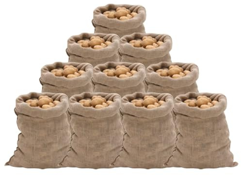 Genérico Sacos de Yute 10 Unidades 60x105 cm 100% Yute 220 g/m²