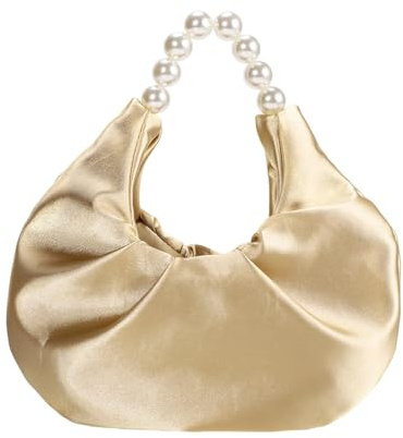 Elegant Sateen Fog uppmuntrad väska väska modifierbar bälte plan lämplig för middag sociala instanser dimma gjuten handväska, Guld