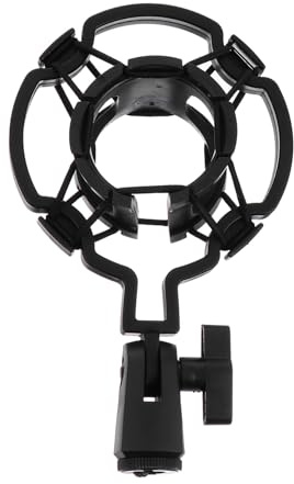 POPETPOP Soporte de Clip para Micrófono y Soporte de Suspensión Antivibración Ajuste de Ángulo, Reducción de Ruido y Protección para Micrófonos de Condensador, Adecuado para Músicos y