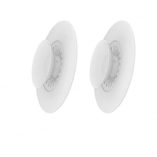 YIPFEN 2 Pezzi Universali Tappi di Scarico in Silicone, Tappo Lavandino e Vasca da Bagno con Funzione Pressa e Filtro per Capelli, Pratico Scarico per Lavandini, Vasche da Bagno e Lavelli (Bianco)