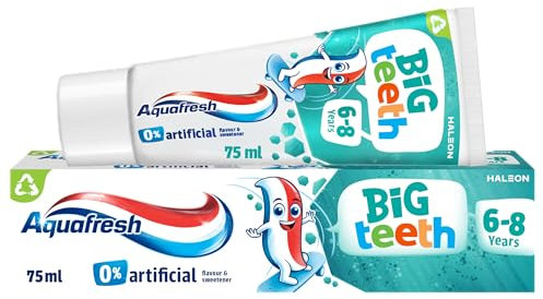 Aquafresh Big Teeth Toothpaste 6-8 years, Kids toothpaste, Lasting Protection for New Permanent Teeth, 75ml