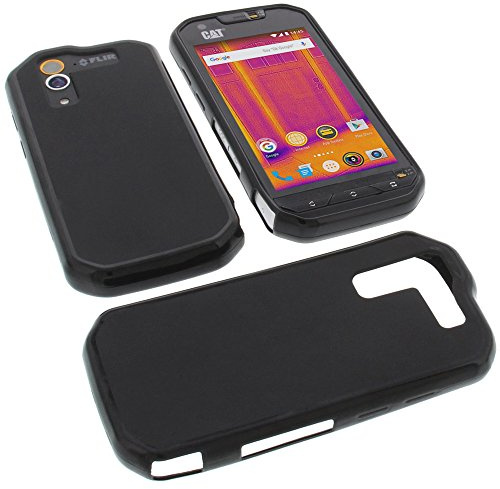 foto-kontor Tasche kompatibel mit CAT S60 Gummi Hülle TPU Schutz Handytasche schwarz