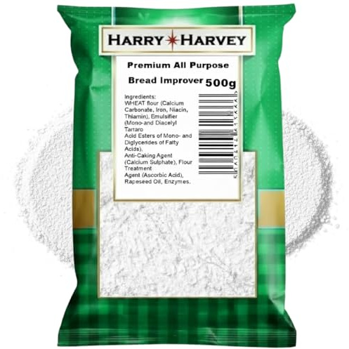 Harry Harvey Premium All Purpose Bread Improver 500g | Dough & Bread Conditioner/Enhancer for Home Baking & Professional Use | Bigger Loaf Volume, Softer Crumb, Consistent Results