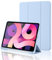 iPad (A16) 11th Generation Case 11 Inch 2025, iPad 10th Generation Case 2022 10.9 Inch with Pencil Holder, Soft TPU Back Slim Smart Protective Trifold Stand Cover, Auto Wake/Sleep, Sky Blue