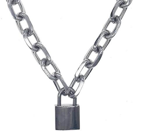 WEITING Collana a catena fatta a mano da uomo e donna con lucchetto quadrato lucchetto fascino girocollo collana Cool Jewelry-31