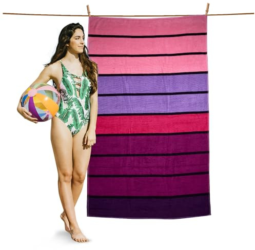 GC GAVENO CAVAILIA Strandtuch, 500 g/m², extra großes Strandtuch, 100 x 180 cm, sandfrei, schnell trocknend, leicht, Yoga- und Schwimmhandtuch