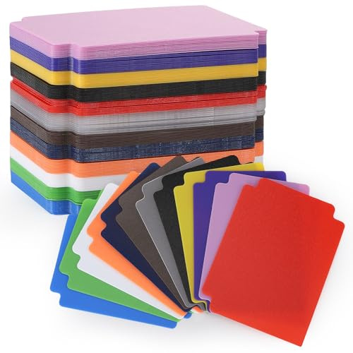 Smivyhp 120 Stück Kartentrenner Trennkarten Plastik Standardgröße Kartenteiler 10 Farbe, Card Divider, Trennkarten Plastik für Spiele Sport Aufbewahrungsboxen Ordner
