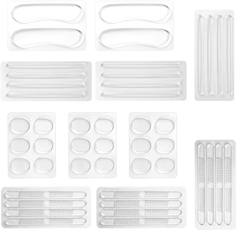 TAHULIK 34 Pcs Silicone High Heel Cushion Inserts Pad, Anti Slip Shoe Strap Grip, Sling Backs Foot Support Sticker, Gel Protector Strips for Women Men Sandals Sports Sneakers