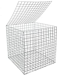 EcoGrid Gabion Basket 1 X 1 X 1m Galfan Coated Welded Mesh
