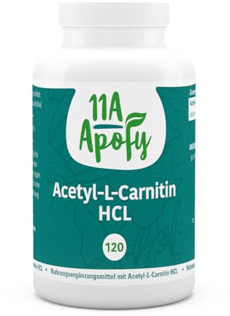 11A-Apofy | Acetyl-L-Carnitin HCL | 1700 mg reines L-Carnitin pro Tagesdosis | 120 Kapseln