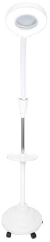 FILFEEL Lámpara de pie con Lupa, lámpara LED de luz fría con Aumento de 8 aumentos para esteticistas, lámpara de pie Ajustable con Lupa para Leer, Manualidades, Costura, Trabajo, Tatuaje