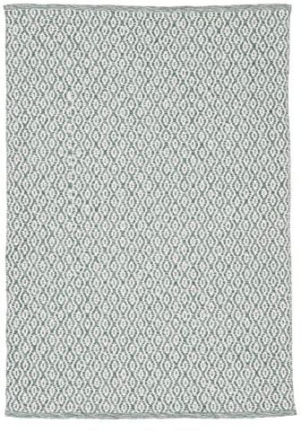 carpetfine In- und Outdoor Teppich Frida Grün 200x290 cm Flachgewebeteppich Wendbar | Moderner Teppich Wetterfest und UV-beständig für Balkon, Terasse, Garten, Wohn- und Schlafzimmer